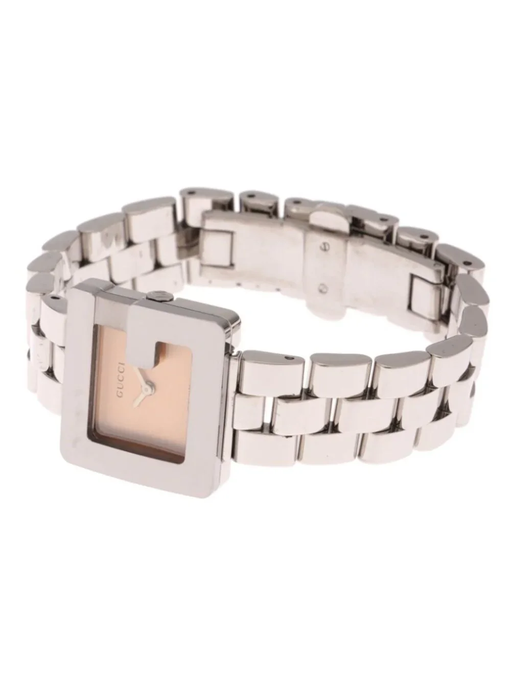 Gucci G Square Watch Stainless Steel Pink Dial Quartz